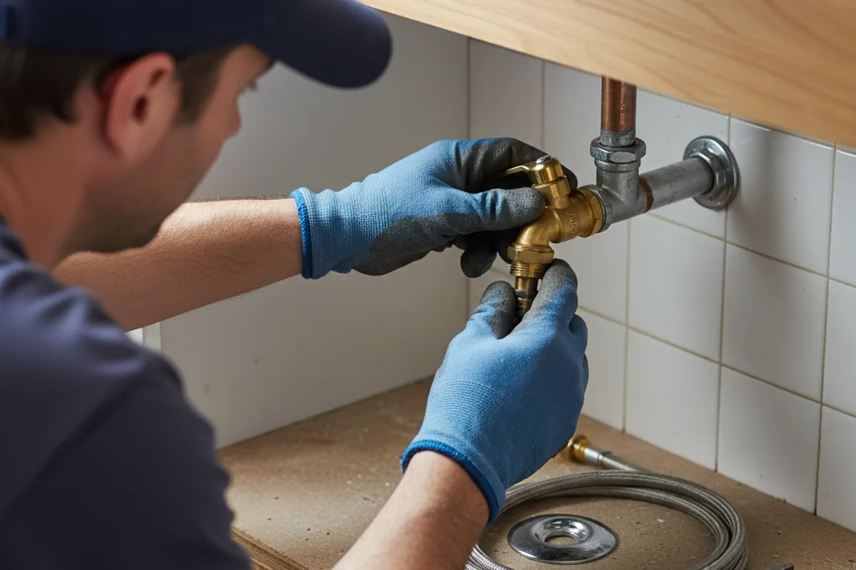 Shutoff valve and fitting work during Repiping in Eustis